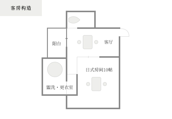 Guest suite layout　潤-Uruoi-